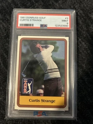 1981 DONRUSS GOLF #3 CURTIS STRANGE PSA 9 Mint - Image 1 of 2
