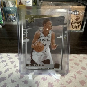 2020-21 Panini Clearly Donruss Rated Rookie Gold Devin Vassell #100 Rookie RC - Picture 1 of 2