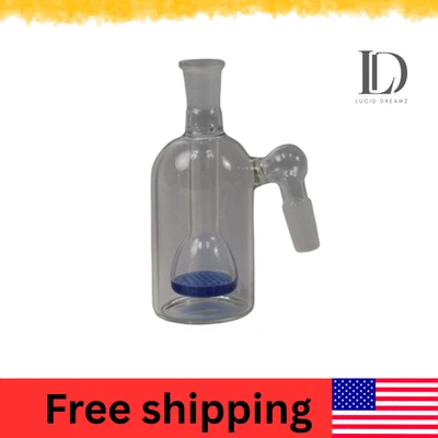 LUCIDDREAMZ 14mm Showerhead Honeycomb Ashcatcher – Non Removable Top Glass Bong Filter