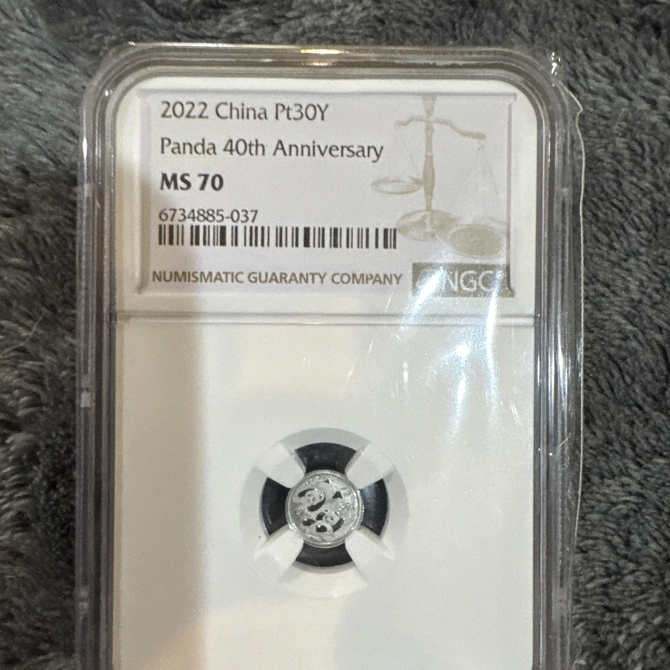 2022 China Pt30Y Panda Coin MS70 40th Anniversary NGC Certified - Image 1 of 4