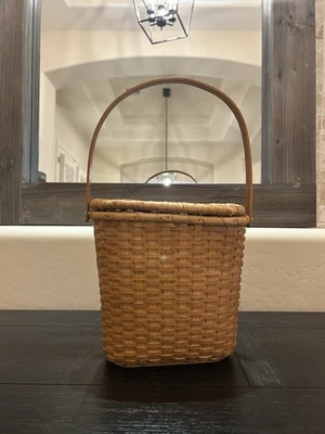 Корзина Lightship в стиле Нантакета, вероятно, ручка крышки Longaberger - Изображение 1 из 4