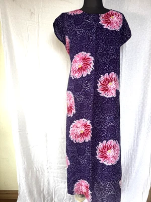 Vintage Japanese Kimono Remake Chrysanthemum-patterned dress SHIPPING FREE - Image 1 of 4