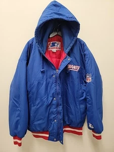 Vintage New York Giants STARTER Jacket NFL Football Coat Mens Size Large - Picture 1 of 24