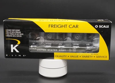 K-Line K691-8023 United States Army Flatcar w/ Three Military Jeeps NEW IN BOX - Image 1 of 4