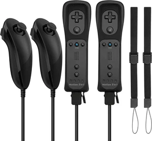 2 Pack FISUPER Remote Controller with Motion plus for Wii/Wii U, 2 in 1 Remot... - Picture 1 of 12
