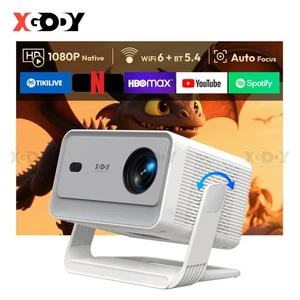 XGODY 4K FHD Smart Projector 25000LMS WiFi Android TV Video Home Theater 32GB US - Picture 1 of 13