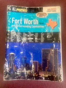 Mapsco 44. Ausgabe Fort Worth Texas & Umgebung Gemeinden Straßenkarte Führer - Bild 1 von 1