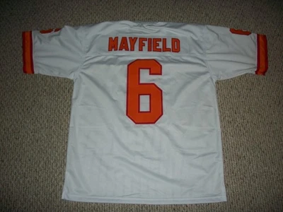 Camiseta deportiva de fútbol cosida blanca Tampa Bay personalizada Baker Mayfield sin firmar tallas S-3XL Foto 1 de 2