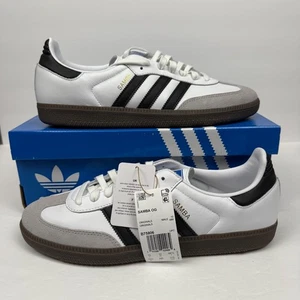 Adidas Mens Samba OG Cloud White Core Black Sz 10.5 Fashion Shoes Fast Shipping - Picture 1 of 10