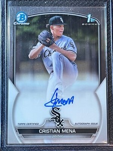 2023 Bowman Chrome CRISTIAN MENA 1st Bowman Auto #CPA-CM White Sox