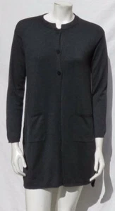 J JILL Long Pullover Cardigan Tunika Top Taschen L/S anthrazit US XS S zierlich gebraucht, in einwandfreiem Zustand - Bild 1 von 5