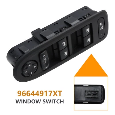 Drivers Front Window Switch 96644917XT for Citroen C5 2008-2015 Peugeot 308 508 Foto 1 de 4
