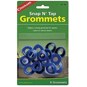 Coghlan's Snap 'n Tap Grommets, 8-Pack, Blue/Black - Picture 1 of 1