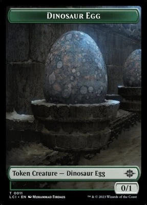 Dinosaur Egg / Dinosaur Token FOIL #11 / #10 | LCI Lost Caverns Ixalan | MTG - Image 1 of 2