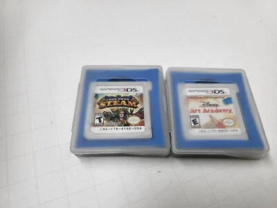 2 jogos ART ACADEMY & CODINAME S.T.E.A.M cartuchos de jogos com estojos Blue Pad #J14 - Imagem 1 de 4