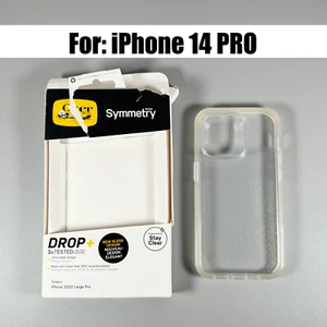 OtterBox Symmetry Series Case for iPhone 14 PRO - Clear Stardust | Slim Fit - Picture 1 of 12
