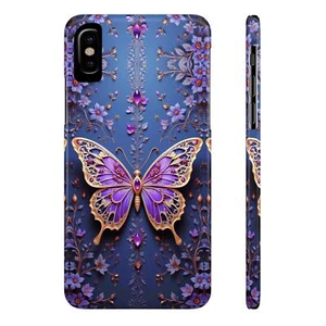 Lila Schmetterling iPhone 16 15 14 13 12 11 Pro Plus Pro Max Plus Slim Handyhülle - Bild 1 von 80