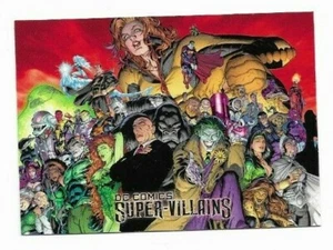 Cryptozoic DC Super-Villains conjunto base completo 1-63 + 4 insertos juegos 90 tarjetas SP - Imagen 1 de 2