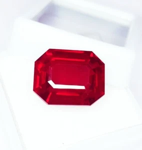 Rubí rojo natural 16 quilates piedra preciosa suelta certificada octágono rubí minado en la tierra W19 - Imagen 1 de 13