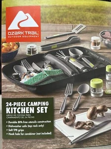 Ozark Trail 24 Pieces Plastic Camping Mess Kits - Picture 1 of 2