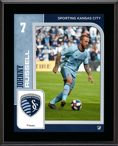 Johnny Russell Sporting Kansas City 10.5" x 13" Player Plaque Cover