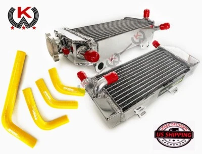 Radiador de aluminio y manguera amarilla para Honda 2004-2009 2017 2016 2015 CRF250R CRF250X Foto 1 de 4