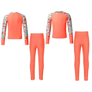 Kids Wetsuit Pool Beachwear Suit Swimwear Fashion Girls Holiday Top And Pants - Picture 1 of 76
