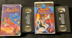 Aladdin Black Diamond & Aladdin and the King of Thieves VHS Tapes Clamshell - Imagen 1 de 1