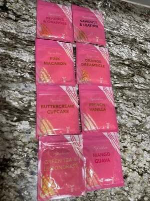 Pink Zebra Sprinkles Samples. 0.6oz-1 oz NEW Lot Of 8 See Photos For Scents - Image 1 of 3