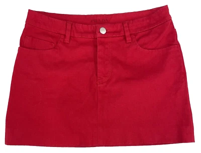 Minifalda Prada para mujer talla 38 roja bolsillos elásticos algodón Italia Foto 1 de 4