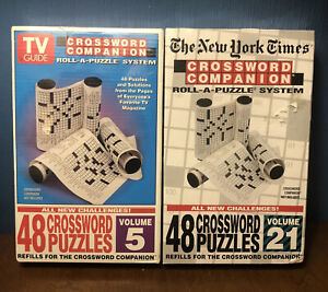 New York Times TV Guide Crossword Companion Roll Puzzle Refill Lot - 5 & 21 NEW