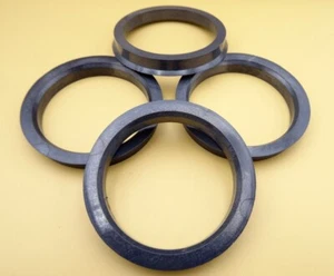 4pcs Centering Rings 68.0mm 57.1mm Grey For Alloy Wheels 1061 - Picture 1 of 3