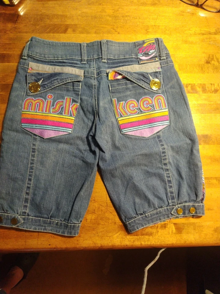 Pantalones Cortos De Colección Raro Miskeen Originales Etiqueta Talla 5 Para Mujer Y2K  Foto 1 de 4