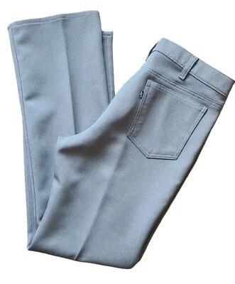 Vintage 70s 80s Men's Levi's 517 Gray Pleated Slack Pants Size 36X33 Black Tab - Image 1 of 4