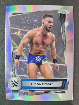 2025 Topps Chrome WWE #130 AUSTIN THEORY SILVER REFRACTOR - Image 1 of 2