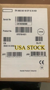 870759-B21 HP 870795-001 Internal 900GB SAS 12G 15K SFF Hard Drive New - Picture 1 of 7
