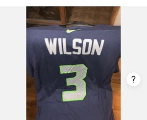 Russell Wilson Nike T-shirt Sz Med Navy - Picture 1 of 2