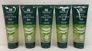 5 x Organic Aloe Vera Gel 100ml Each – 100% Natural Soothing Skin Care Pack - Picture 1 of 4