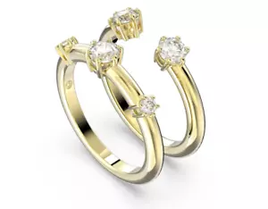 Swarovski - Constella ring - Set (2),Round cut,White,Gold-tone plated - Size: 55 - Picture 1 of 1