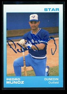 1988 Dunedin Blue Jays PEDRO MUNOZ Signed Card autograph AUTO TWINS RC - Picture 1 of 1