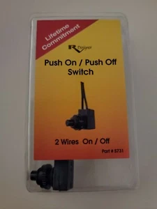 RV Designer S731, RV Roof Vent Switch; Push Button On/Off Switch; 10 Amp - Picture 1 of 2