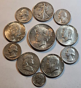 (10 $4.60) 1924 S Paz Benny Caminando Washington Kennedy mitades 90/40% Plata (P3) - Imagen 1 de 2