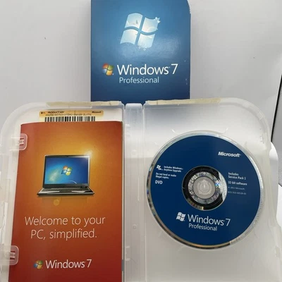 Microsoft Windows 7 Professional Cd Product Code 32-bit Software - Image 1 of 2
