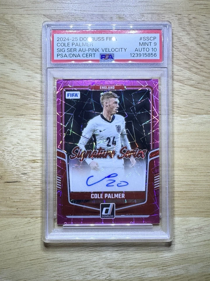 Cole Palmer - 2024-25 Donruss - Pink Velocity Signature Series Auto - PSA 9/10 - Image 1 of 2