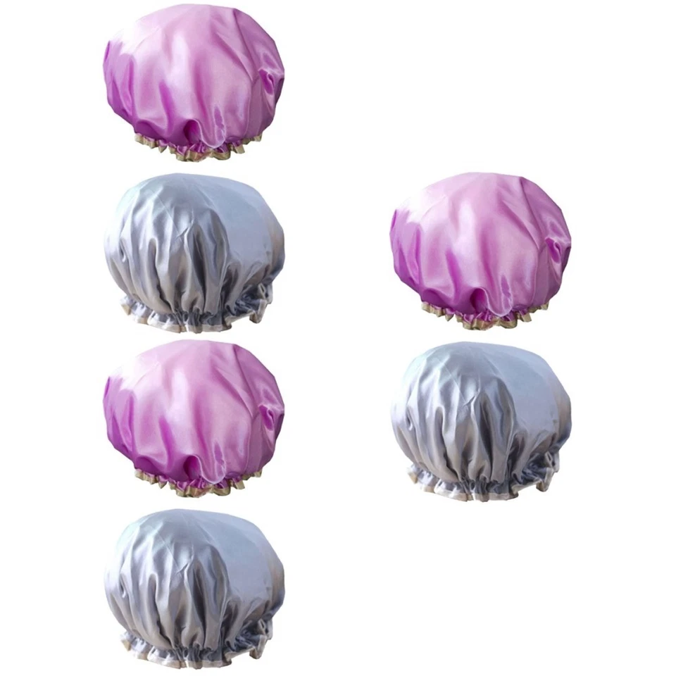  3 PCS Wiederverwendbare Duschhaube Frauen Duschmütze Duschkappe Für Zöpfe - Bild 1 von 4