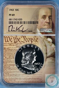 1963 Franklin Half Dollar NGC PF 69 - We the People w/Tomaska!!! - Picture 1 of 12