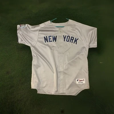 Camiseta Majestic Road Gris MLB Mickey Mantle New York Yankees Talla 54 Foto 1 de 4