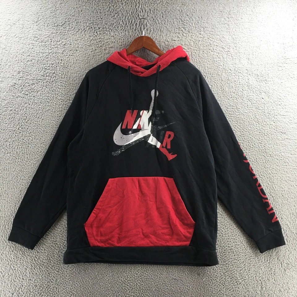 Nike Air Jordan Jumpman Classic Hoodie & Sweatshirt Mens 2XL Black Long Sleeve - Image 1 of 4