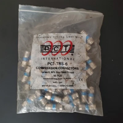PCT INTERNATIONAL Coaxial cable connector PCT TRS 6 (35 Pieces) Open Bag - Image 1 of 4