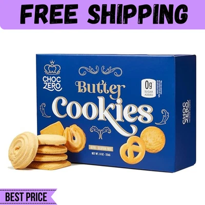 ChocZero Keto Butter Cookies Sugar Free Danish Shortbread Gluten Free 1 box - Image 1 of 4